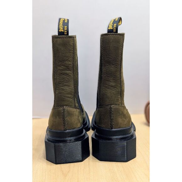 Dr. Martens Maybole Olive Buttersoft Leather Tall Chelsea Boots UK 7 NWOT - Picture 7 of 13